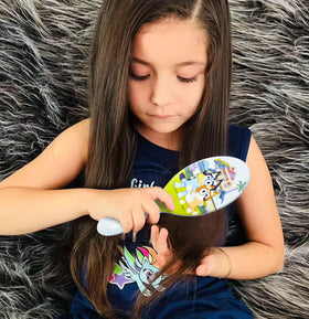 Four Bluey scrunchies in various colours for kids