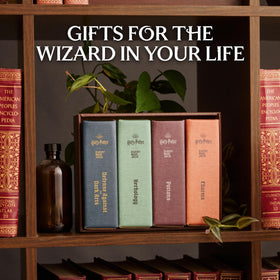 Four body wash bottles inspired by Harry Potter
