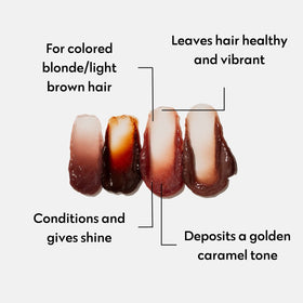 FOUR REASONS Color Mask Caramel on blonde hair