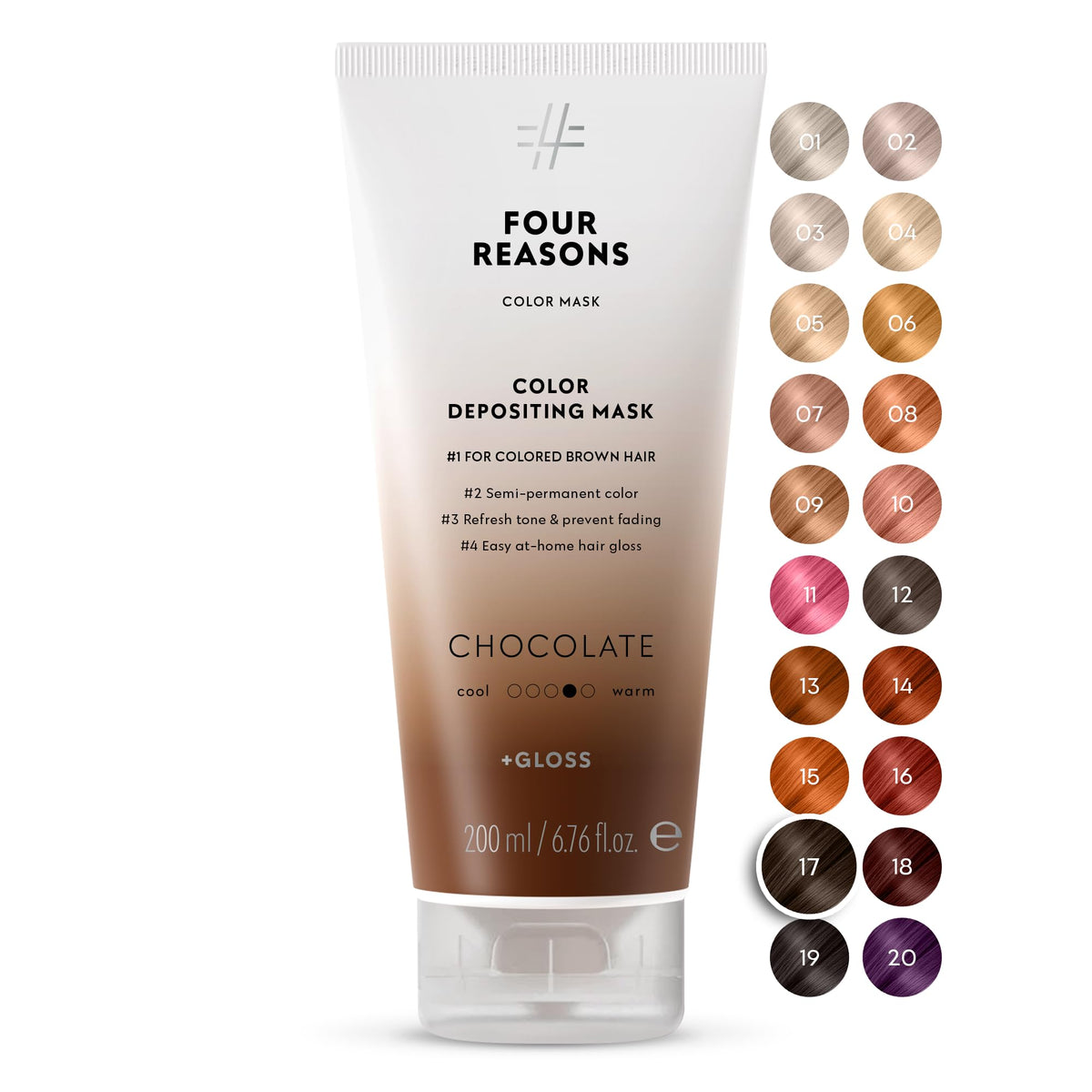 FOUR REASONS Color Mask Chocolate 227g front view