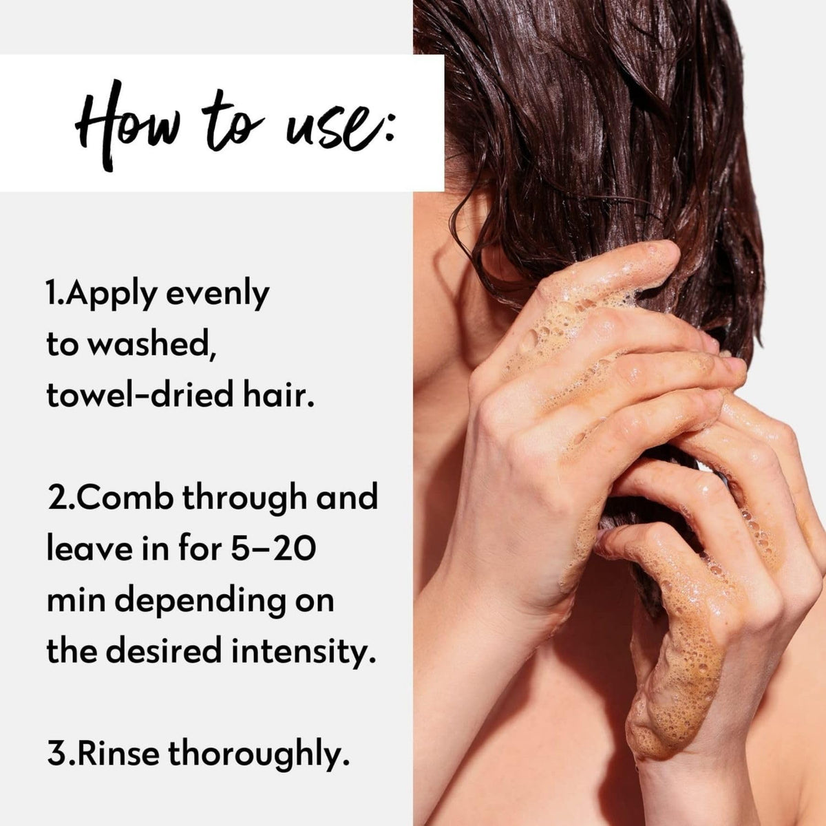 FOUR REASONS Color Mask Chocolate on hair