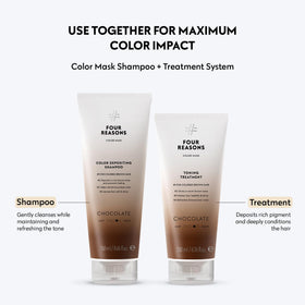 FOUR REASONS Color Mask Chocolate with shampoo