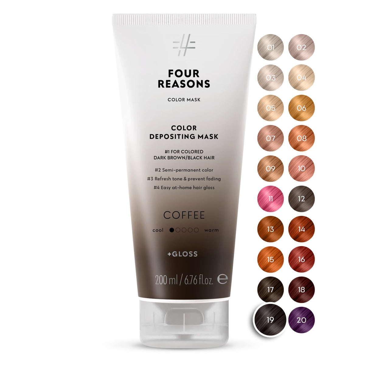 FOUR REASONS Color Mask Coffee 220g front view