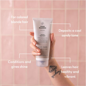 FOUR REASONS Color Mask Cool Sand Blonde application in shower