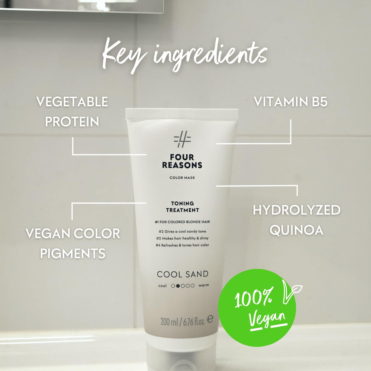 FOUR REASONS Color Mask Cool Sand Blonde ingredients list