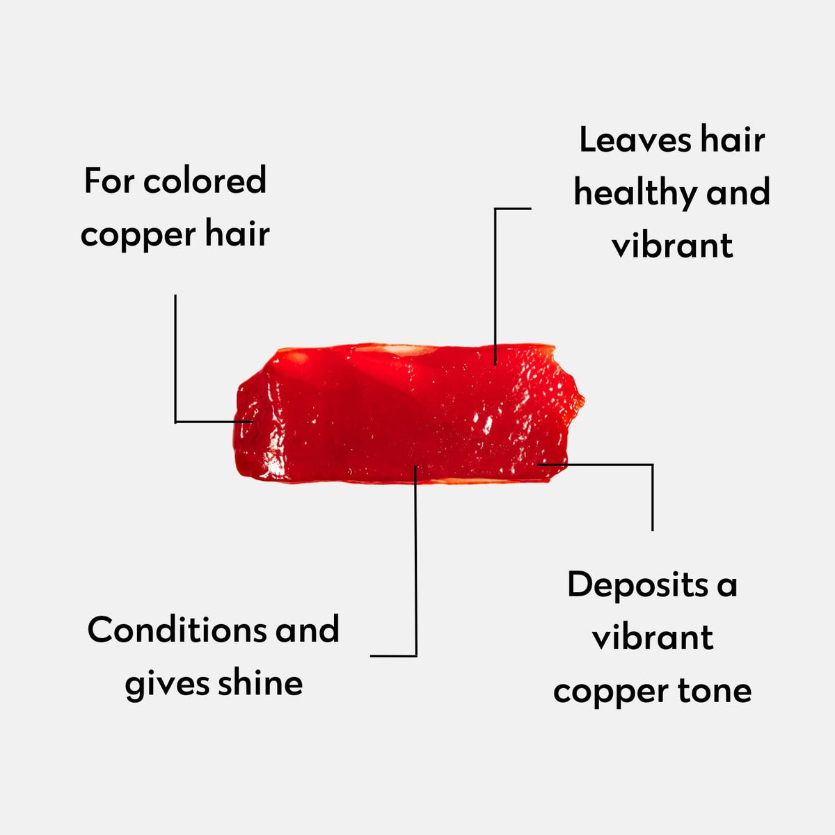 FOUR REASONS Color Mask Copper on hair strands