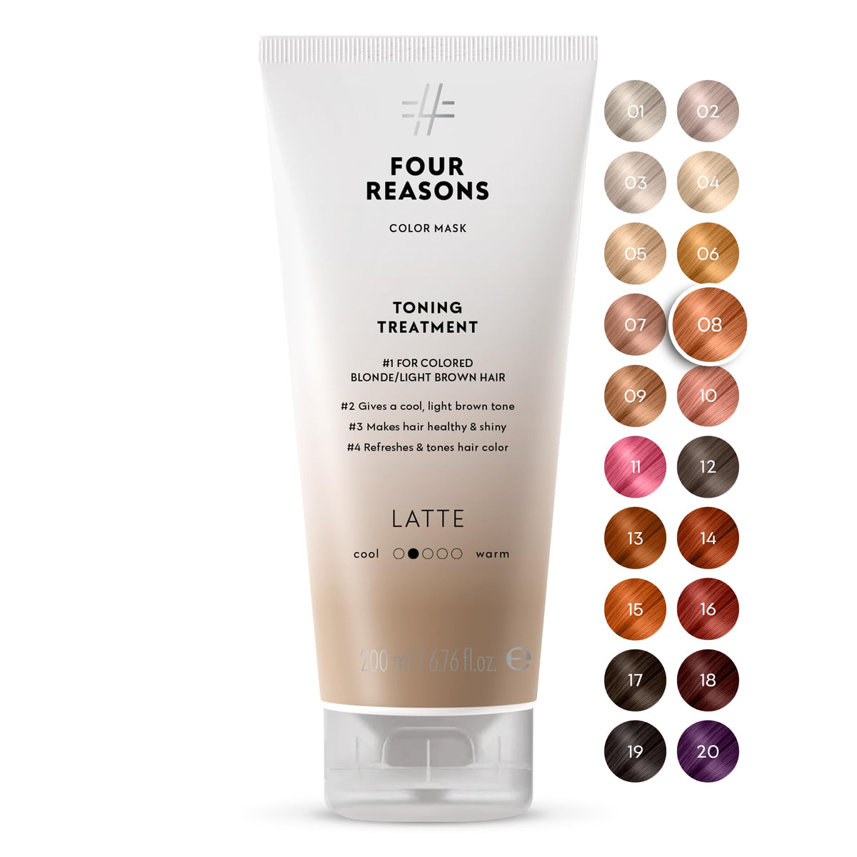 FOUR REASONS Color Mask Latte front view 200g