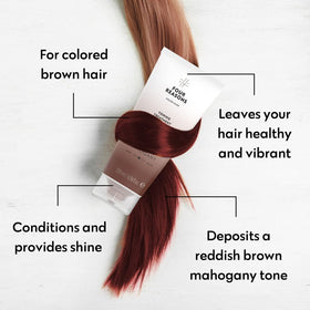FOUR REASONS Color Mask Mahogany texture close-up