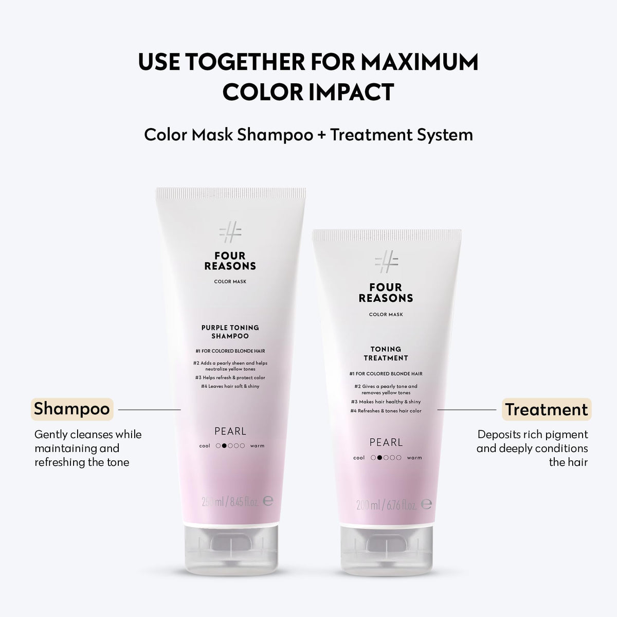 FOUR REASONS Color Mask Pearl Blonde lifestyle shot