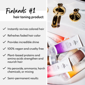 FOUR REASONS Color Mask Plum results on blonde hair