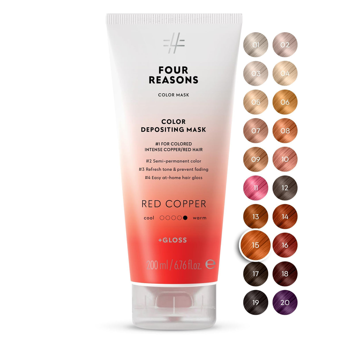 FOUR REASONS Color Mask Red Copper 246g front view