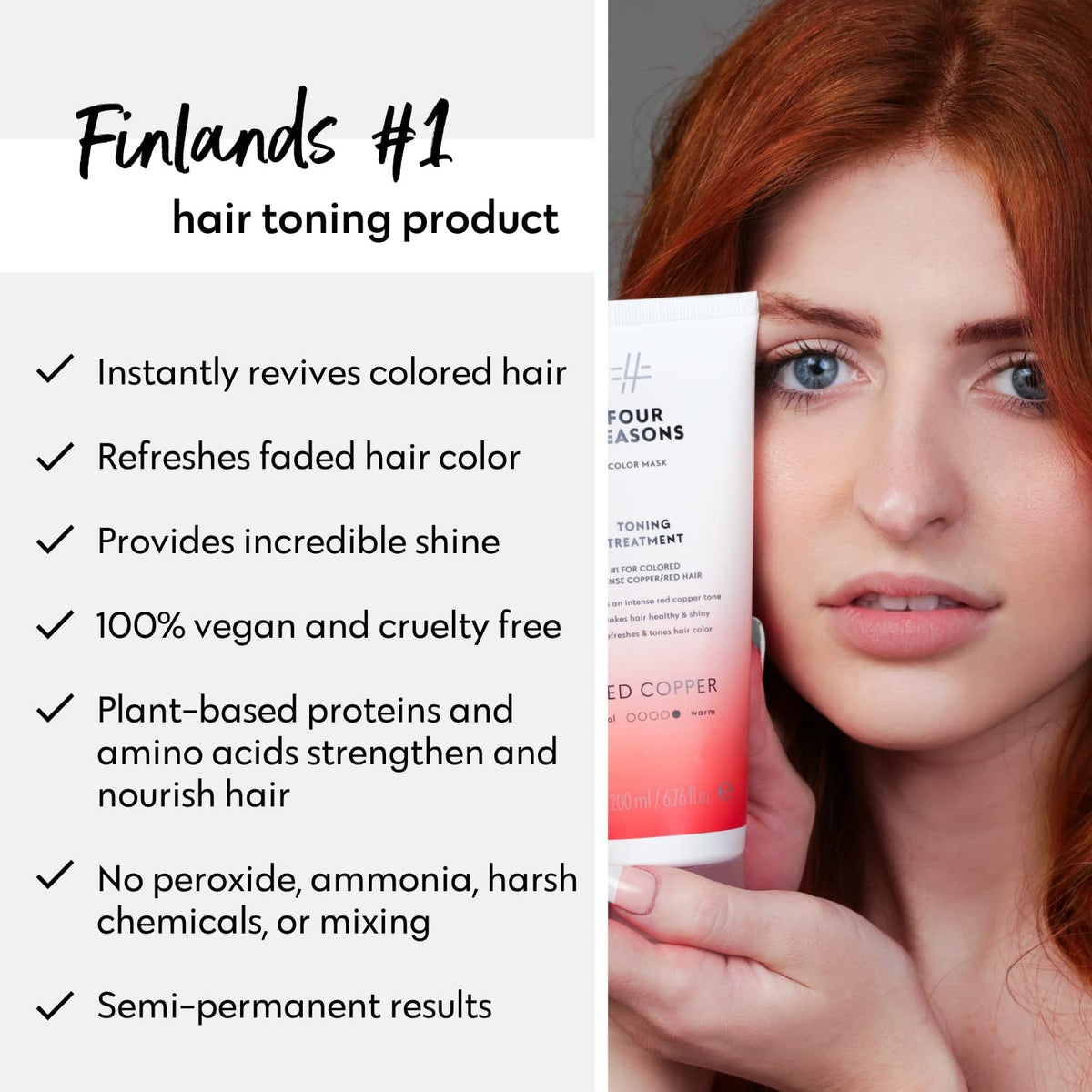 FOUR REASONS Color Mask Red Copper packaging details
