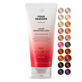 FOUR REASONS Color Mask Red front view with packaging