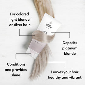 FOUR REASONS Color Mask Silver application on blonde hair