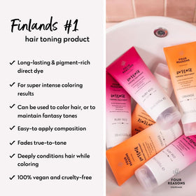 FOUR REASONS INTENSE Orange Colour Mask in a bathroom setting