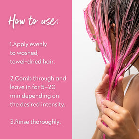 FOUR REASONS INTENSE Pink Color Mask on bathroom shelf
