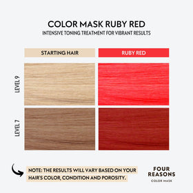 FOUR REASONS Intense Ruby Red Color Mask packaging back view