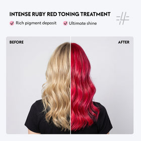 FOUR REASONS Intense Ruby Red Color Mask texture close-up