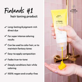 FOUR REASONS INTENSE Yellow Color Mask side view with dimensions