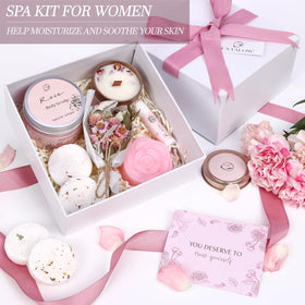 Four shower steamers from EXTALOW Rose Spa Gift Set