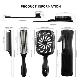 Four women's hair clips from FlyLanyards hair brush set