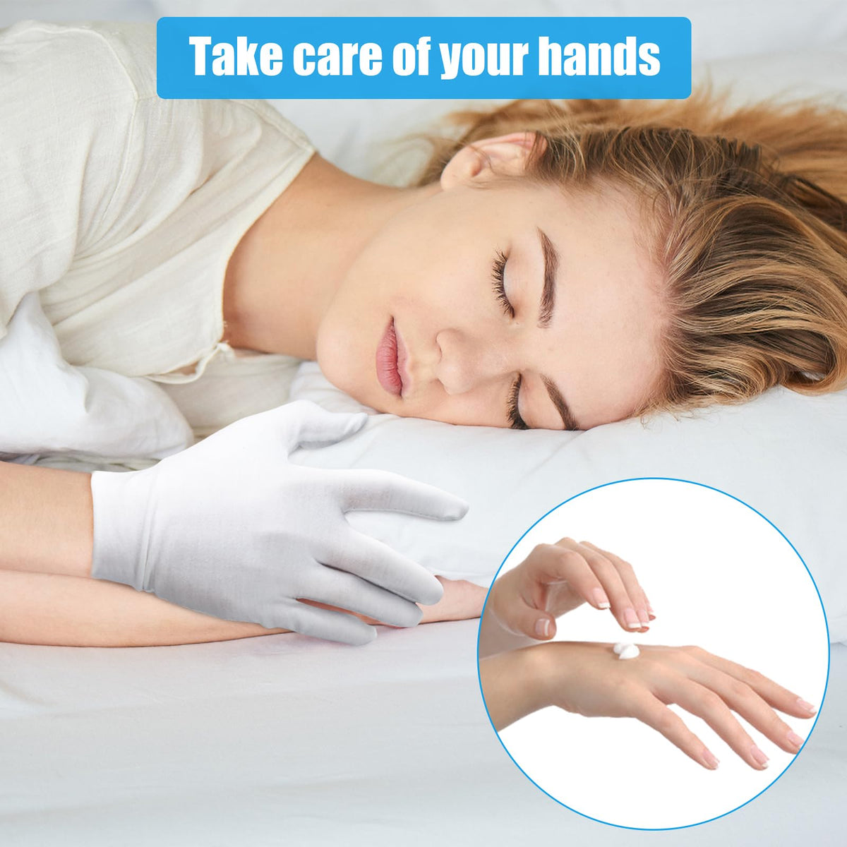 FourSeas Cotton Gloves showing texture and stitching