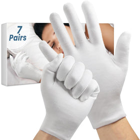 FourSeas Cotton Moisturizing Gloves 7 pairs front view