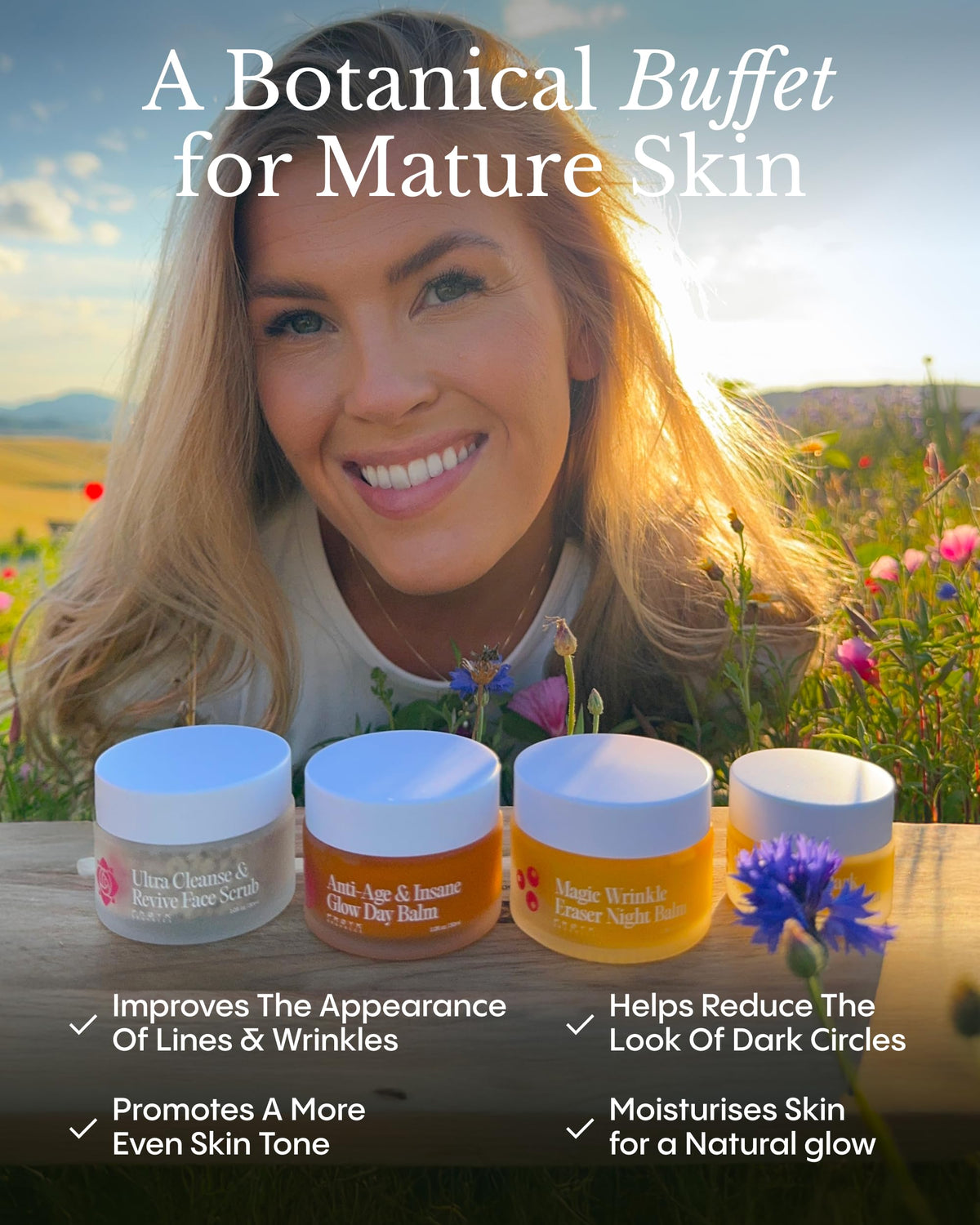 FRØYA facial scrub packaging with botanical ingredients