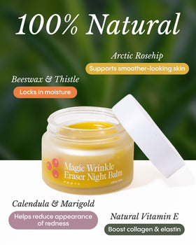 FRØYA Magic Wrinkle Eraser Night Balm application on skin