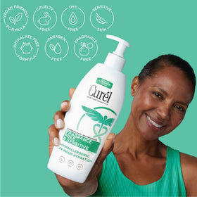 Fragrance Free Lotion being applied on skin