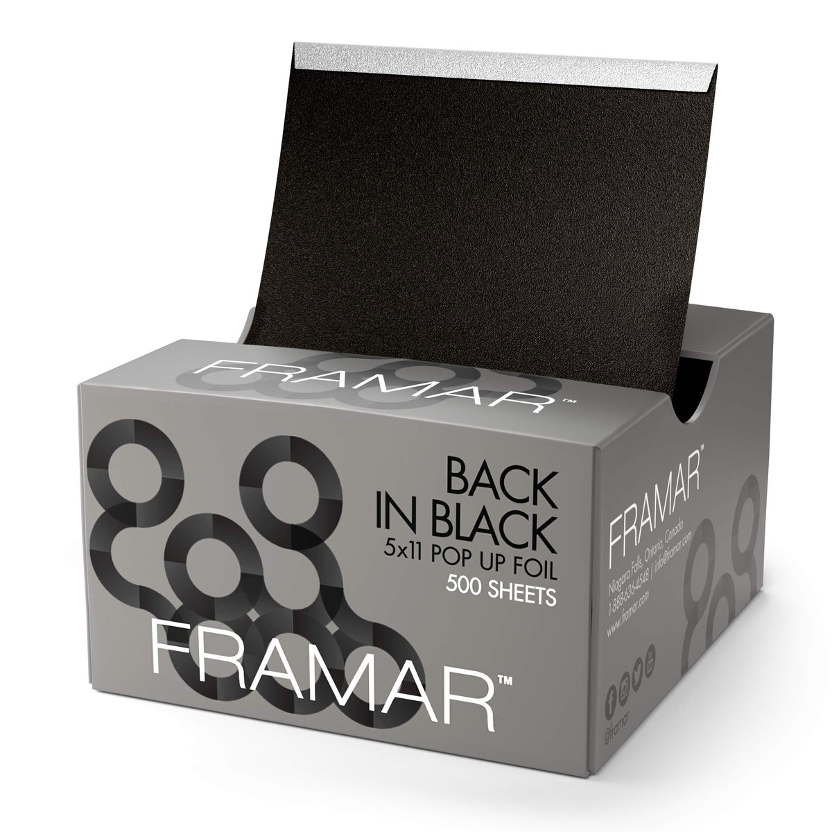 Framar Black Hair Foils front view in packaging