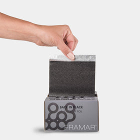 Framar Black Hair Foils showing embossed texture
