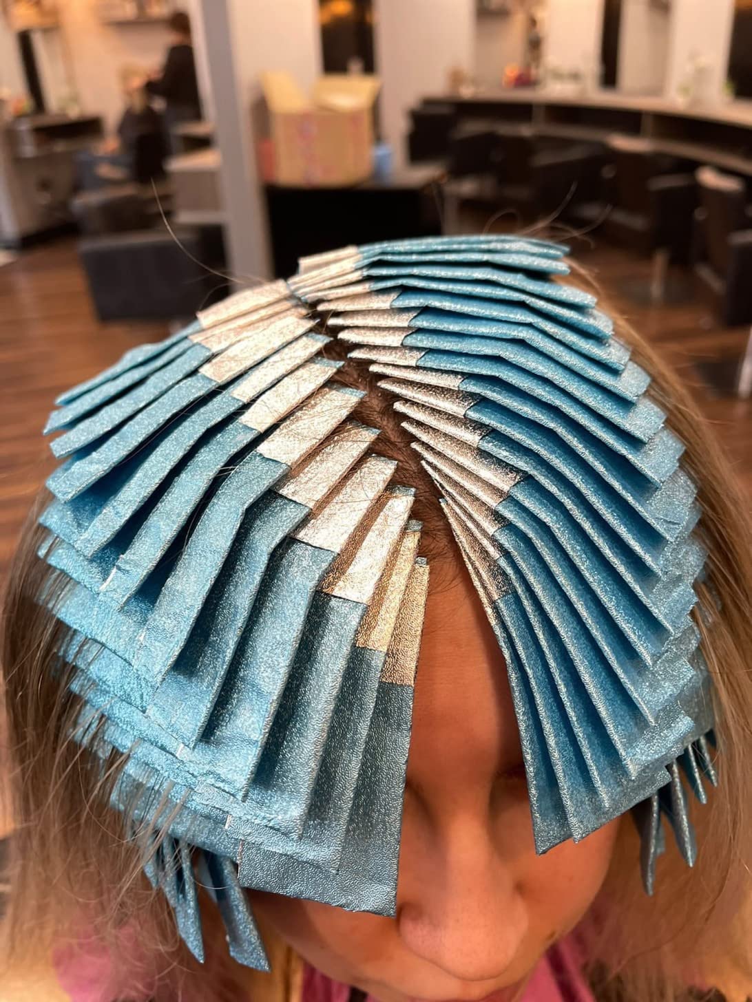 FRAMAR Blue Pop Up Hair Foil sheets stacked