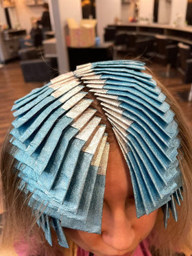 FRAMAR Blue Pop Up Hair Foil sheets stacked