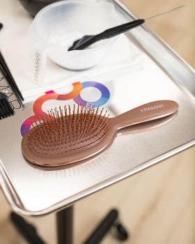 FRAMAR Chocolate Hair Brush Detangler side view