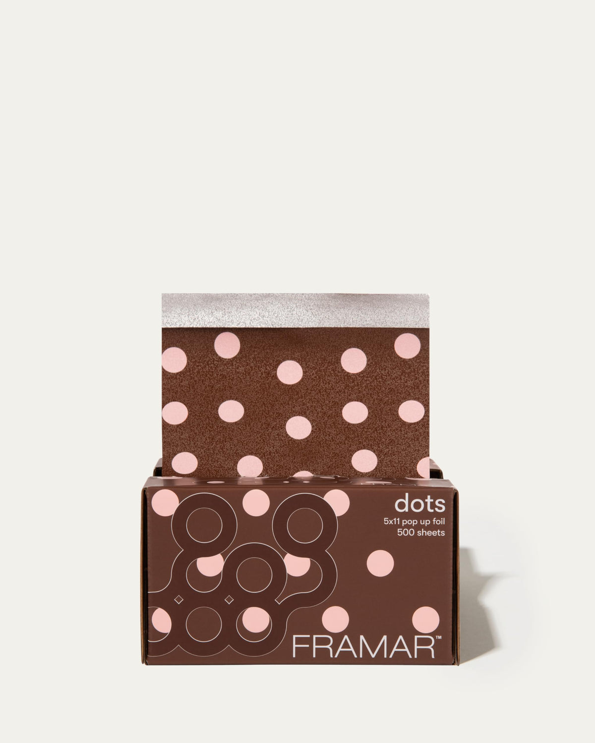 FRAMAR Chocolate Polka Dots Hair Foils showing classic design pattern