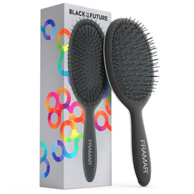 FRAMAR Detangling Brush front view in pink