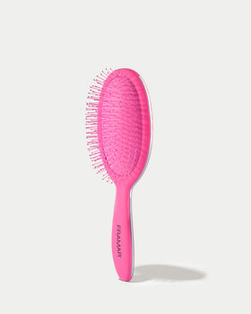 FRAMAR Detangling Brush in blue showing ergonomic handle