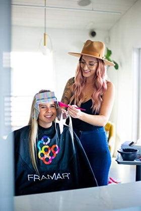FRAMAR Ethereal Hair Foils showing vibrant rainbow design