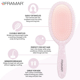 FRAMAR Iridescent Wet Hair Brush showing iridescent colour