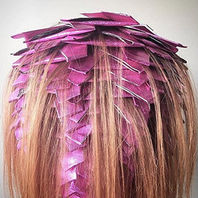 FRAMAR Magenta Hair Foils displayed at a hair salon station