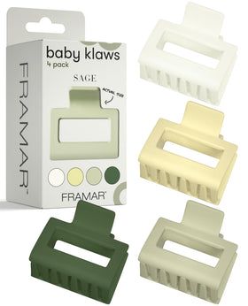 FRAMAR Medium Claw Clip 4 Pack in earthy tones front view