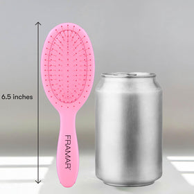 FRAMAR Mini Hair Brush Detangler with smooth hair results
