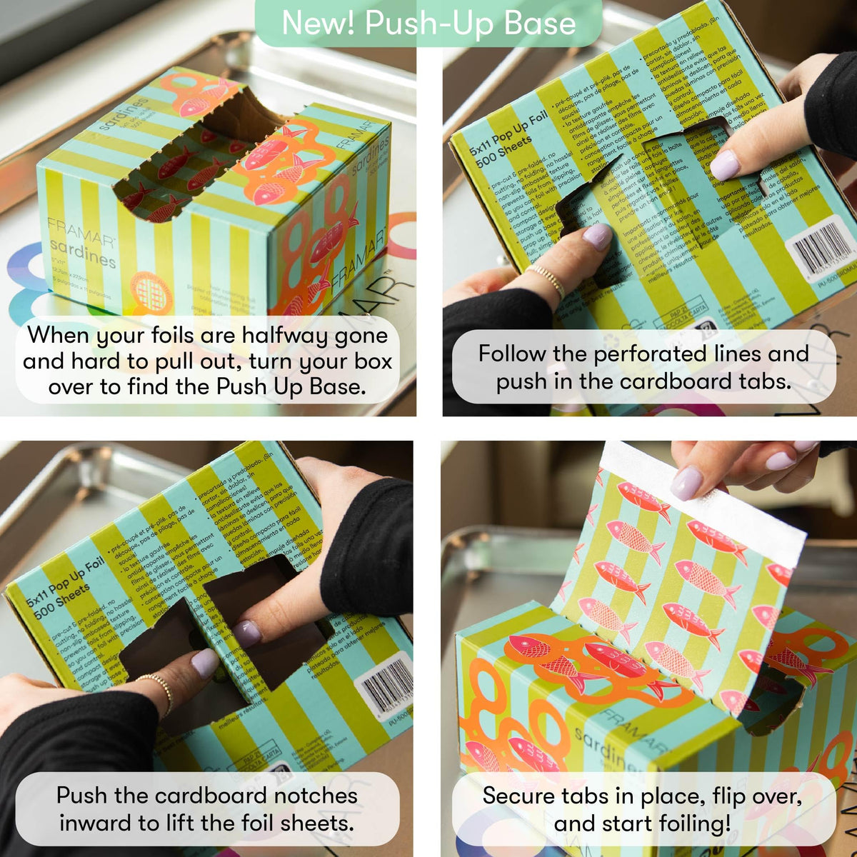 FRAMAR Multi Color Sardine Hair Foil box with 500 sheets