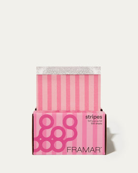 FRAMAR Pink Stripes Hair Foil dimensions on measuring tape