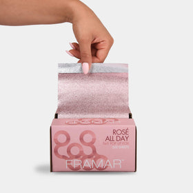 FRAMAR Rosé Hair Foils showing embossed texture