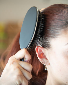 FRAMAR Soft Boar Bristle Hair Brush bristles close-up