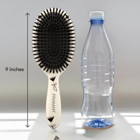 FRAMAR Soft Boar Bristle Hair Brush bristles close-up