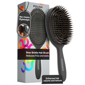 FRAMAR Soft Boar Bristle Hair Brush front view