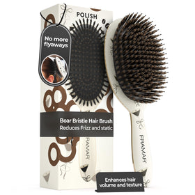 FRAMAR Soft Boar Bristle Hair Brush front view